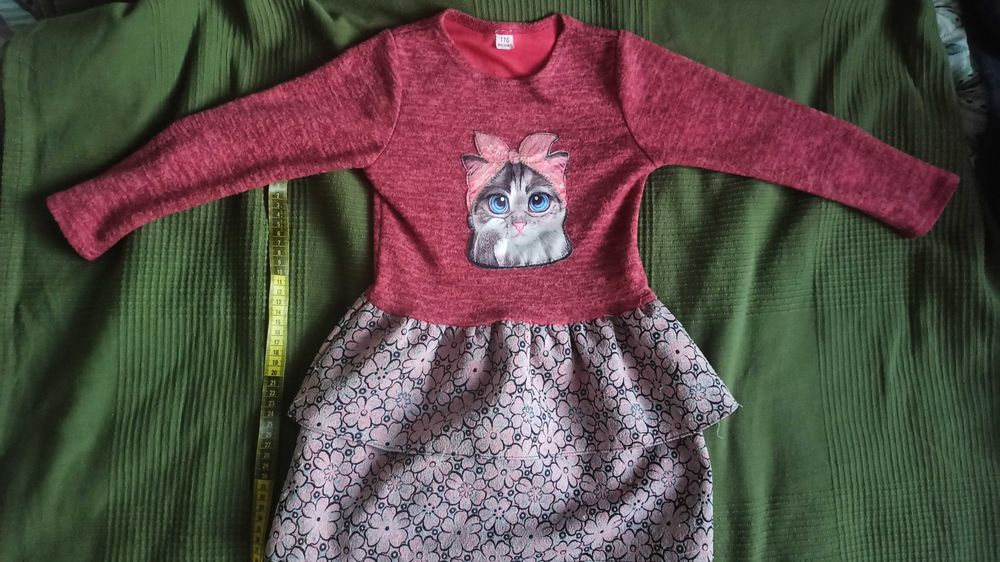 Sukienka z kotkiem 116, ciepła