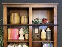 armario, movel, estante, livreiro, biblioteca, oriental, rustico