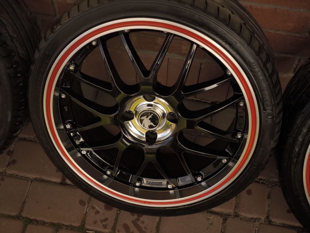 →Felgi+opony Platin RP6 Muskieter 18x7,5 4x108 ET18 Japan racing rh wh