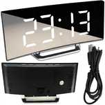 Zegar Cyfrowy LCD z Budzikiem, Temperaturą i Lustrzaną Powierzchnią