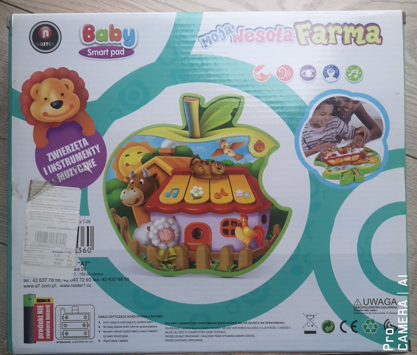 Tablet interaktywny Baby Moja Wesoła Farma Zabawka edukacyjna Baby 1+