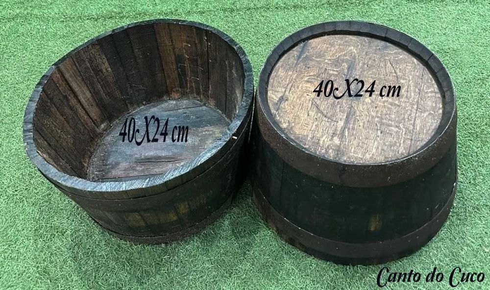 Celhas antigas em madeira, vasos ou floreiras 40X24 cm