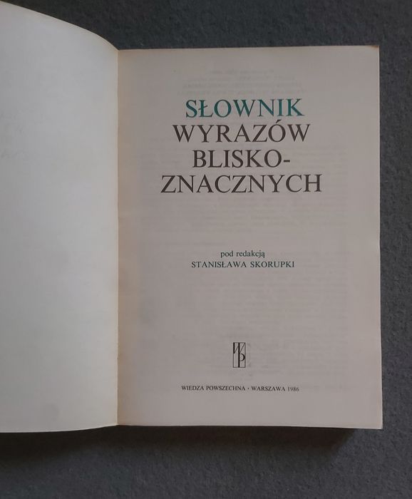 Słownik wyrazów bliskoznacznych Skorupka