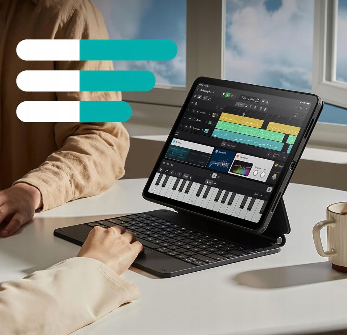 Etui Z Klawiaturą Esr Ipad Pro 13 Cali M4, Laptop, Model 6B023 Qwertz
