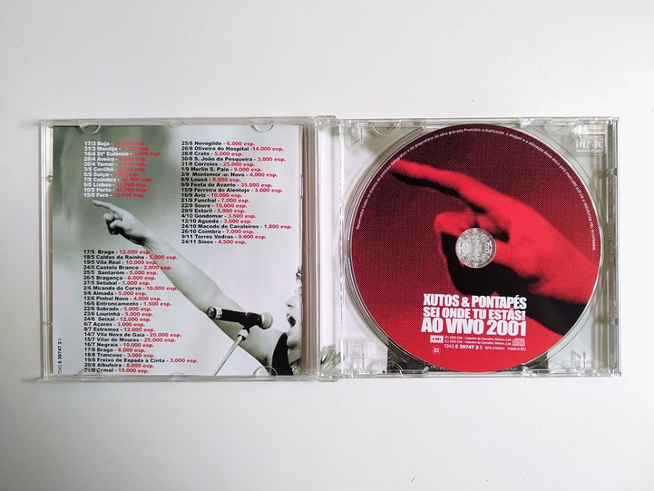 Xutos & Pontapés - Sei Onde Tu Estás - Ao Vivo 2001 (CD]