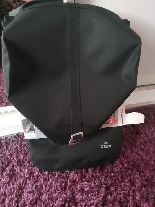 Nowa czarna torba na rower rowerowa bagażnik sakwa crivit