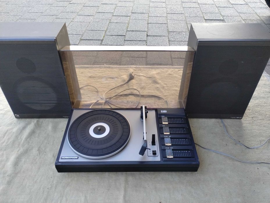 Gramofon ze wzmacniaczem + kolumny