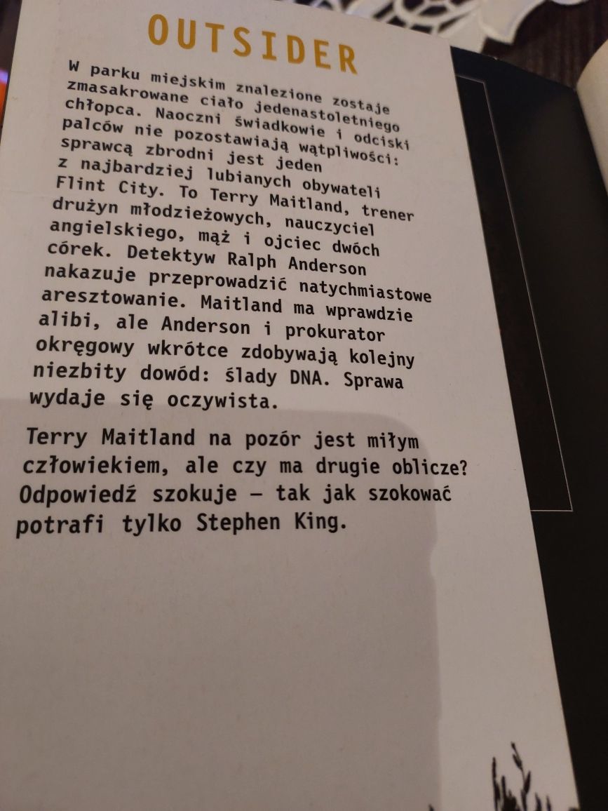 Książka "Outsider" Stephen King