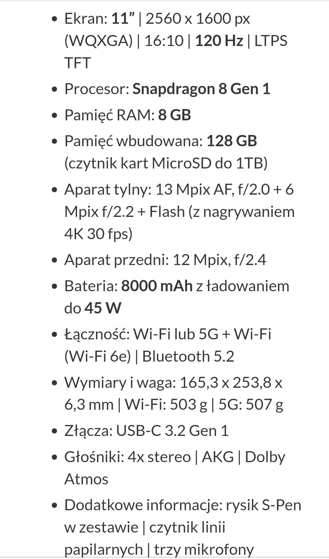 Galaxy Tab S8 5G 128GB