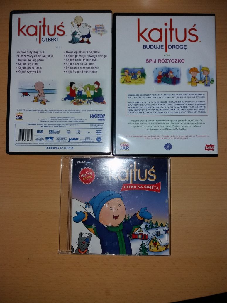 "Kajtuś" 1x dvd, 2x vcd - stan idealny