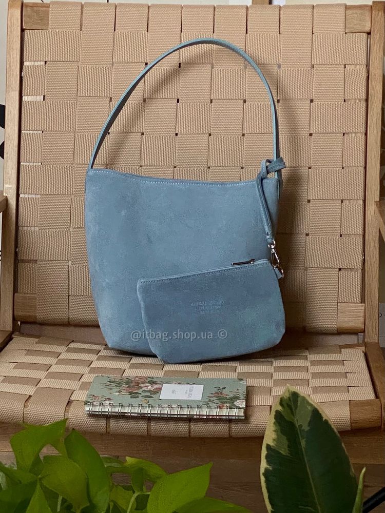 Замшева сумка bucket bag, новинка з Італії. Замшевая сумка Италия
