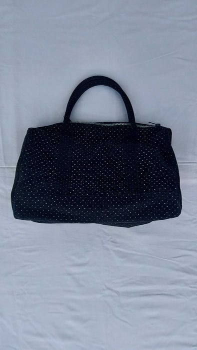 Czarna torebka do ręki w białe kropki (Nollie)