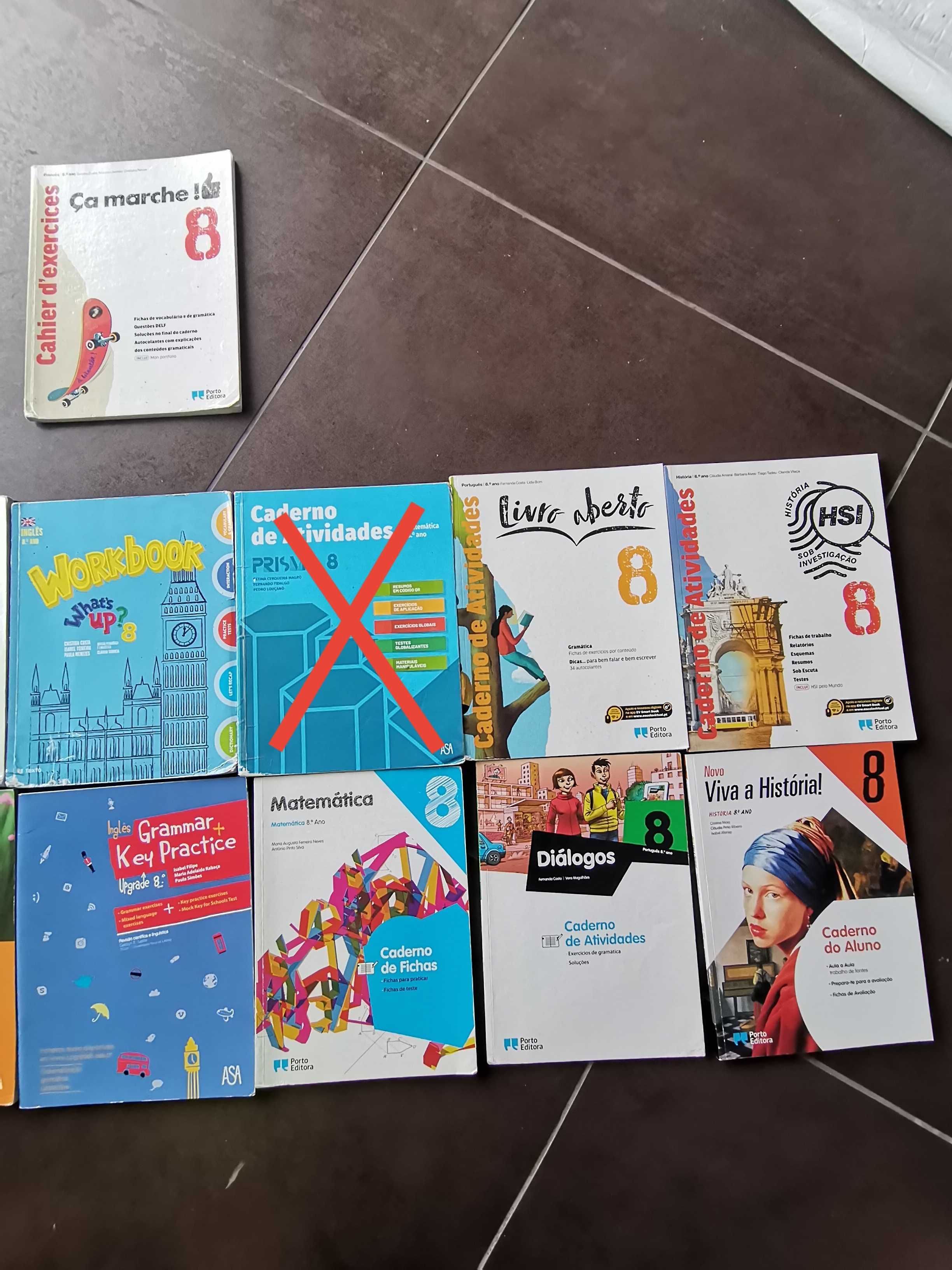 Manuais e Livros de Fichas do 8° Ano