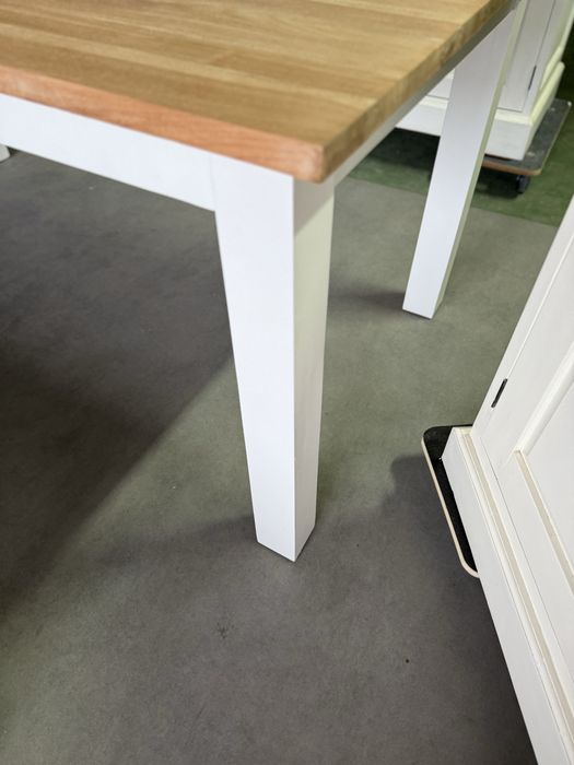 Świetny Stół biały prowansalski country drewniany tekowy prosty 180