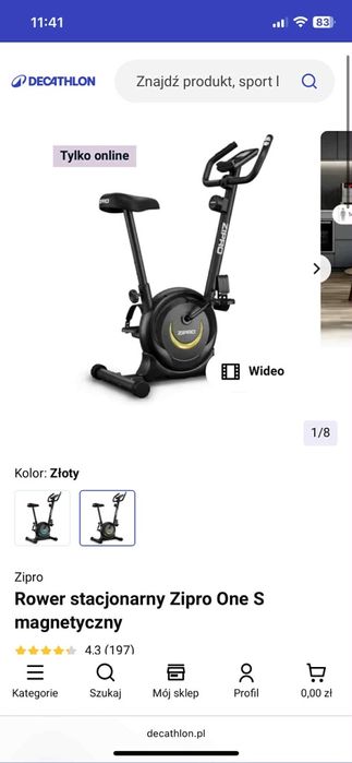 Rower stacjonarny Zipro One S magnetyczny