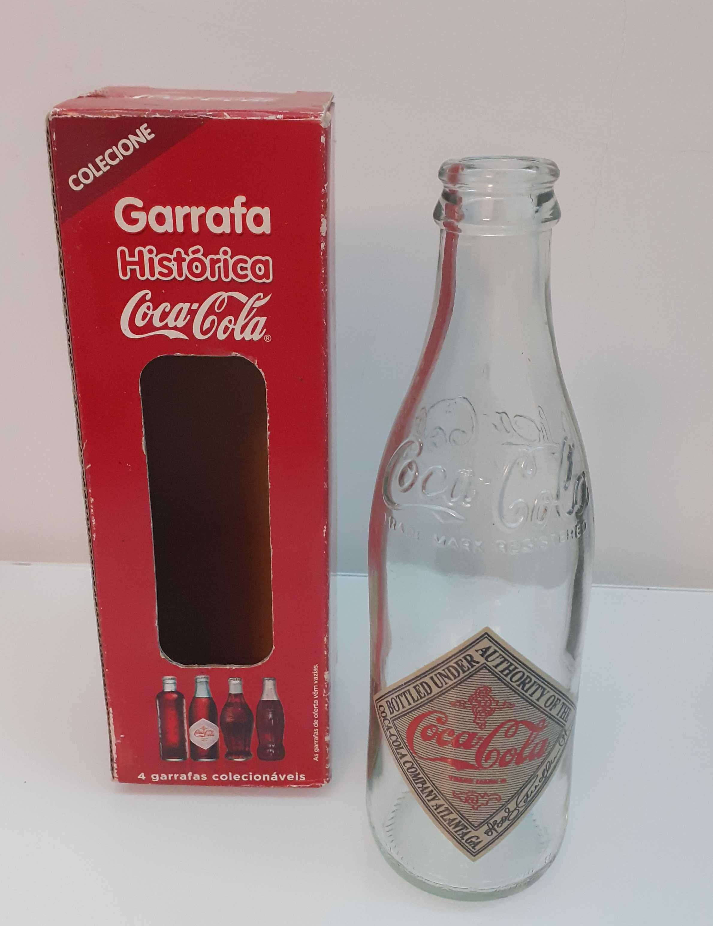 Garrafa Histórica e Copos Coca-cola