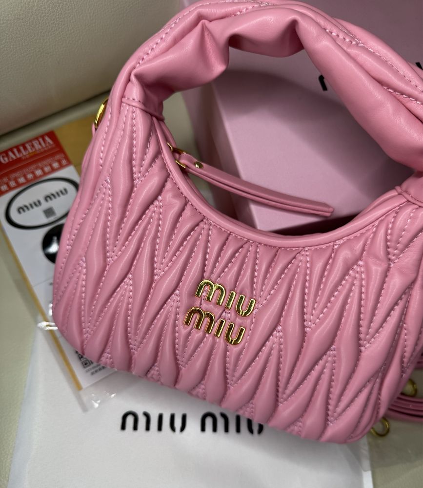 Сумка miu miu (міу міу, миу миу) рожева