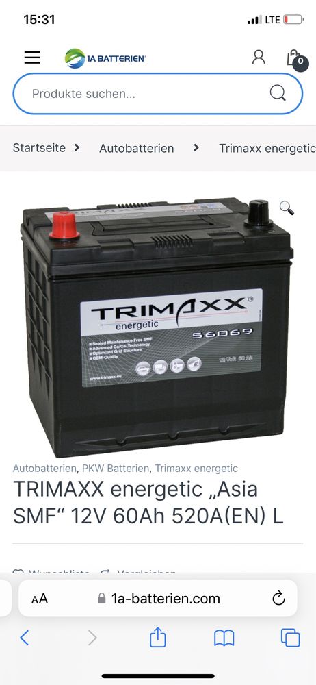 Продам новий акумолятор trimaxx energetik