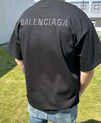 Koszulka czarna oversize Balenciaga XL Premium bawełniana uniseks