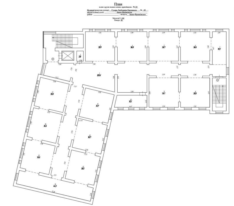 Оренда (продаж)приміщень в центрі міста 719,2 м.,720м по вул.Гузара,49