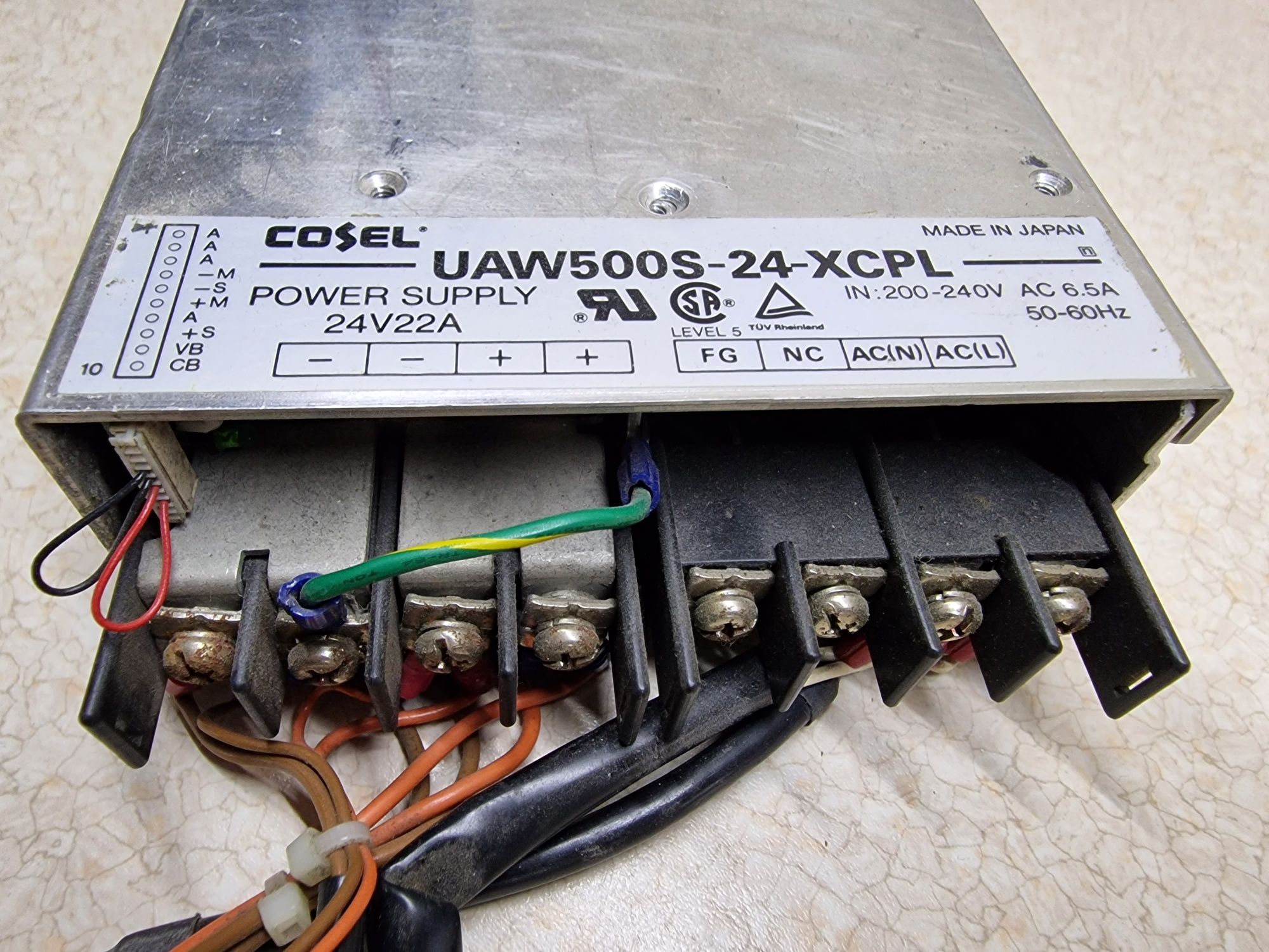 #612   UAW500S-24-XCPL COSEL Zasilacz 24V 22A / Power Supply