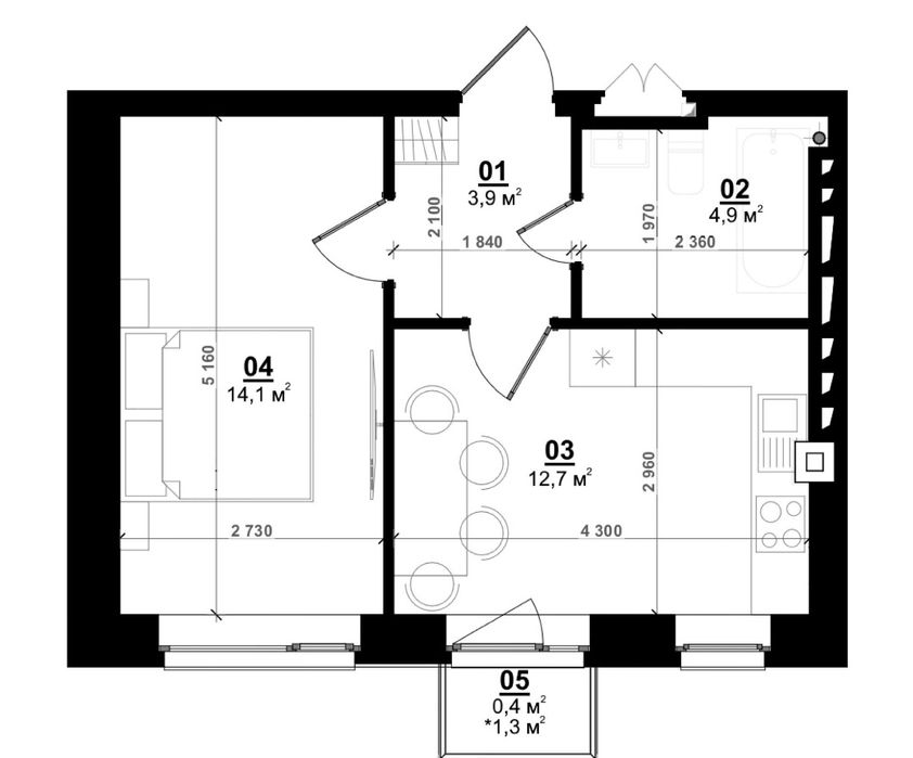 ЖК Білий шоколад 1 кімн квартира під ремонт