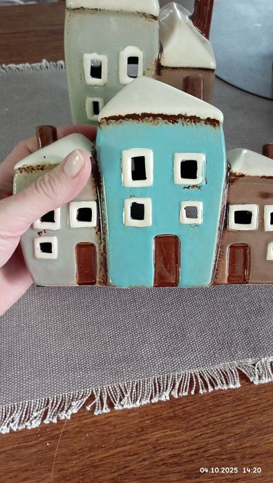 Керамічні будиночки підсвічники