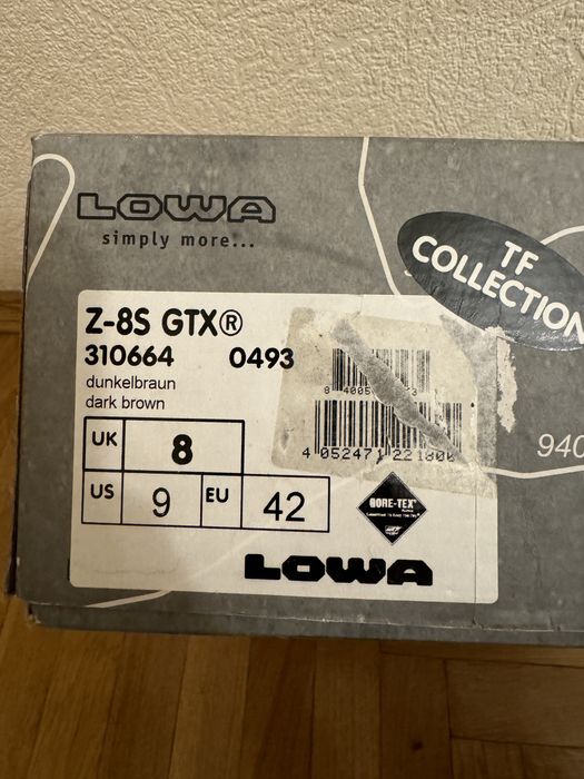 Черевики військові демісезоні Lowa Z-8S GTX 42 eu 9 us dark brown