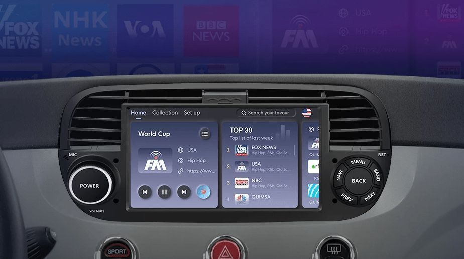 Radio Android 7" do Fiat Tipo/Egea 2015 - 2017, 1GB, 32GB