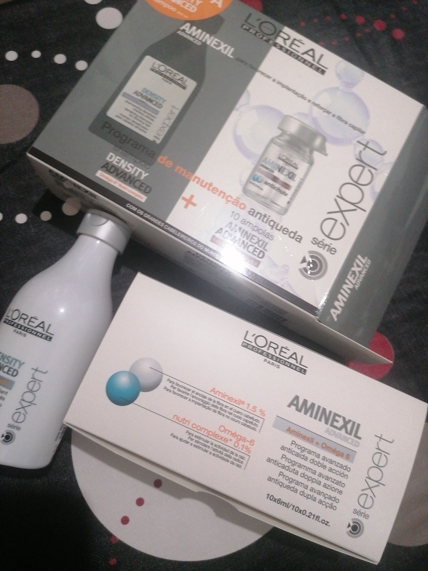 Aminexil 10 ampolas + shampoo density advanced