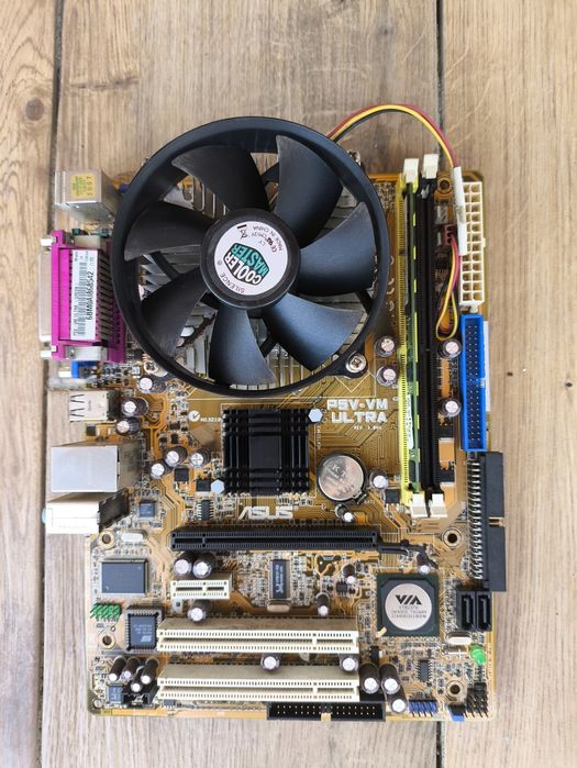 Материнская плата Asus P5V-VM+процессор ,память