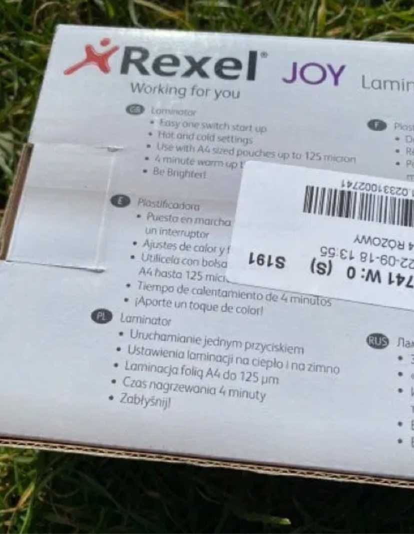 Nowy Laminator biurowy Rexel Joy A4 Różowy folią zdjęć laminowanie