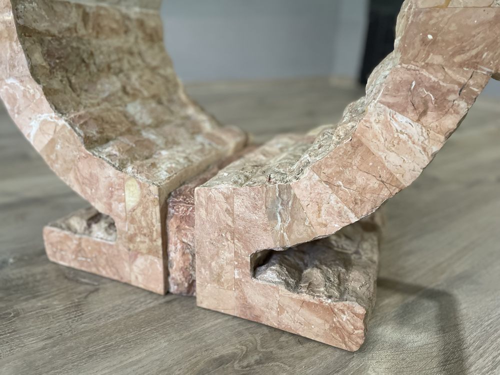 Stol kamienny ze szklem 70 x 159 wys 42  UNIKATOWY