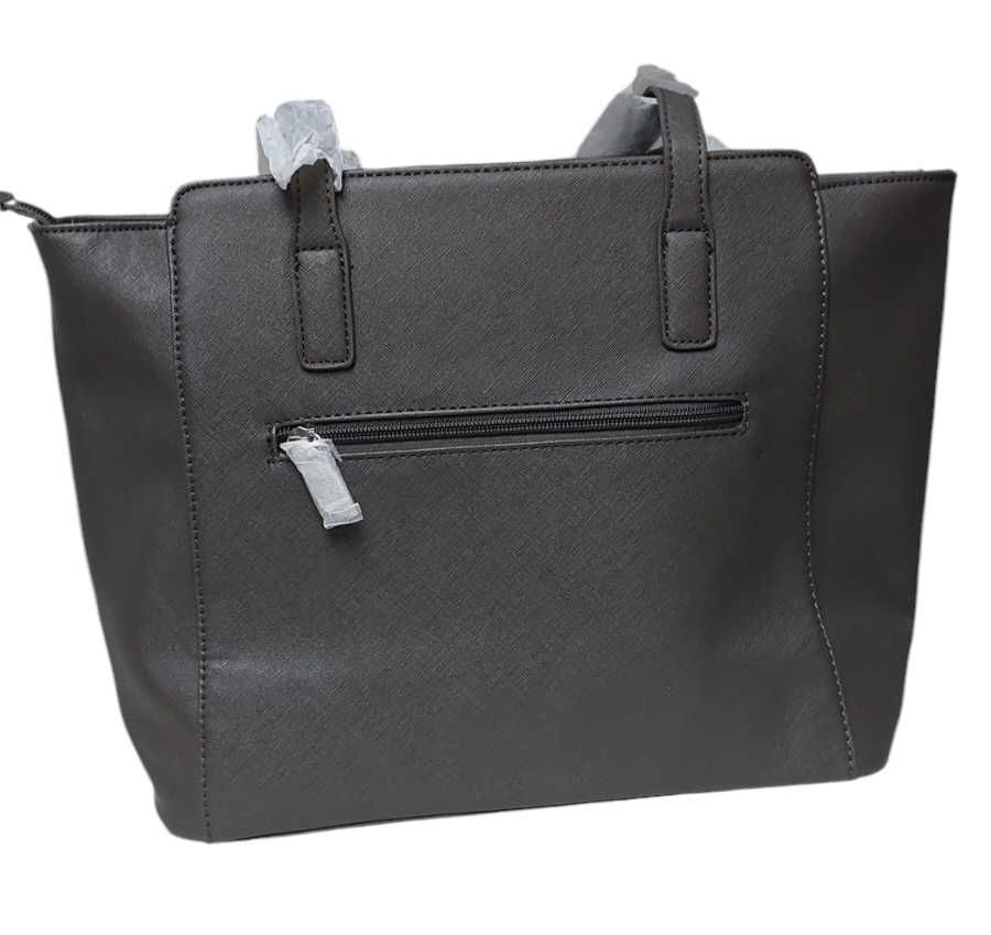 PIERRE CARDIN elegancka torebka duża szara