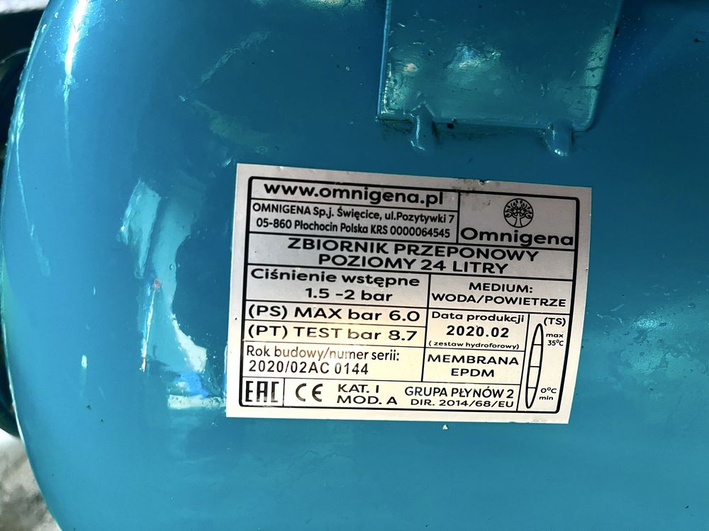Hydrofor Omnigena Jy 1000 inox jak nowy