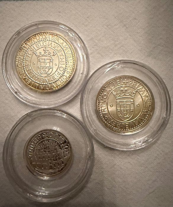 XVII Exposição Arte Ciência e Cultura c/ cápsulas, Série de 3 moedas