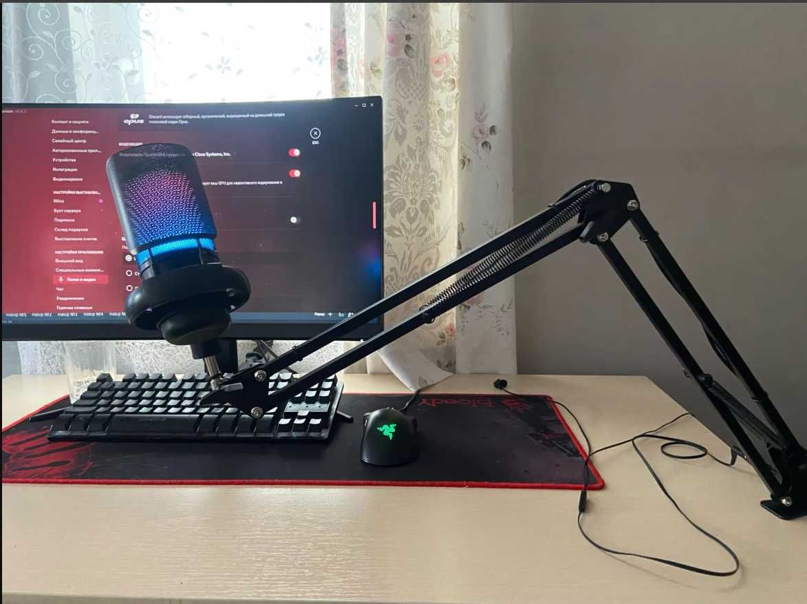 Професійний студійний мікрофон Ausdom ME6S з пантографом. Новинка!