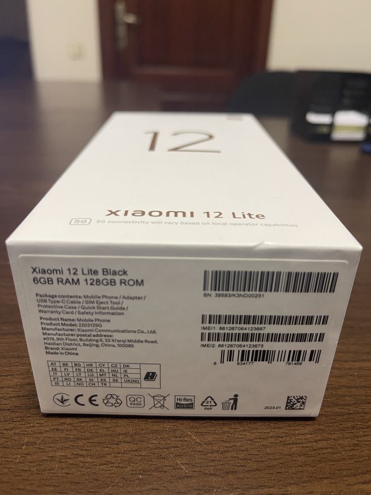 Xiaomi 12 Lite black 6/128