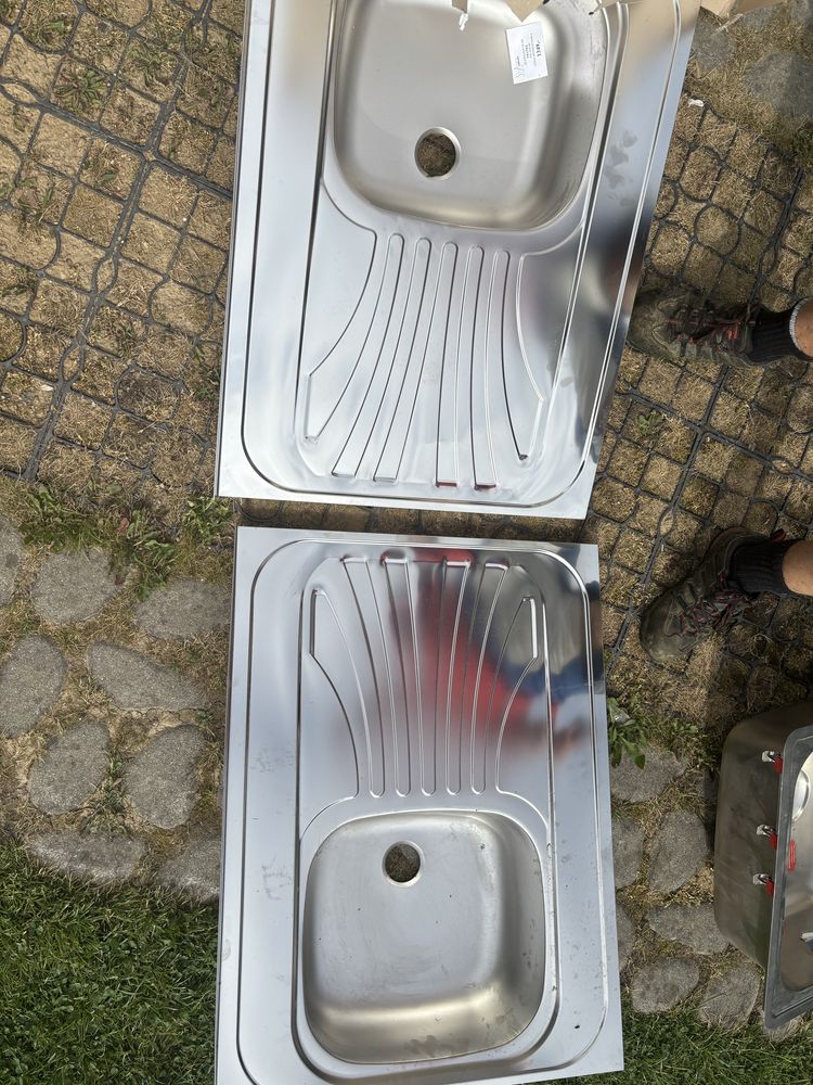 Zlewozmywak stalowy z ociekaczem – nowy