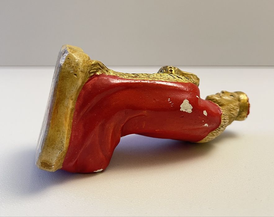 Stara figurka gipsowa król Melchior do szopki bożonarodzeniowej