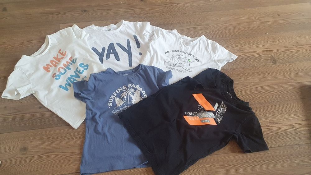 Koszulki 5 szt 128-134