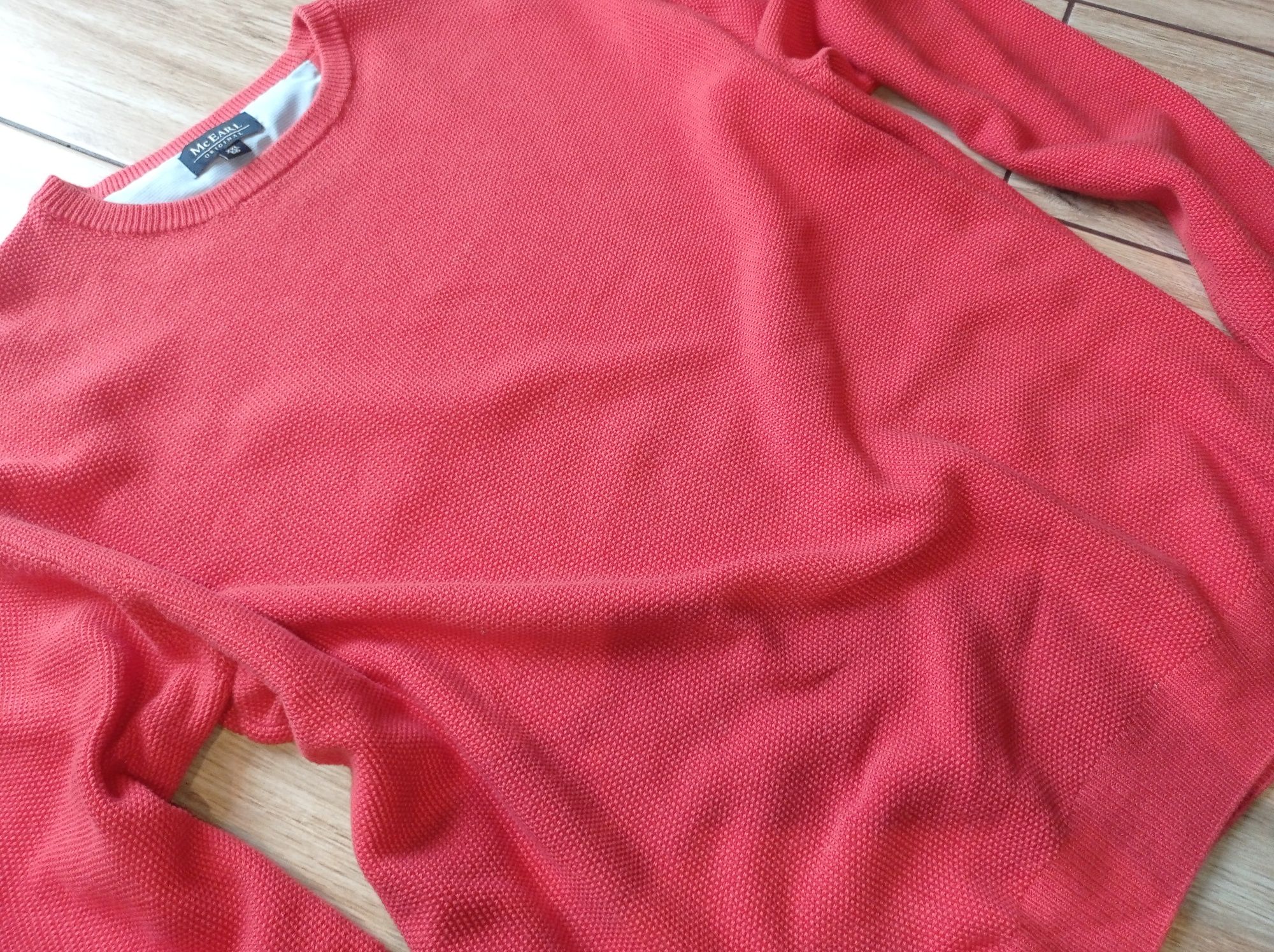Mc Earl Koralowy sweter XL 56 jak nowy