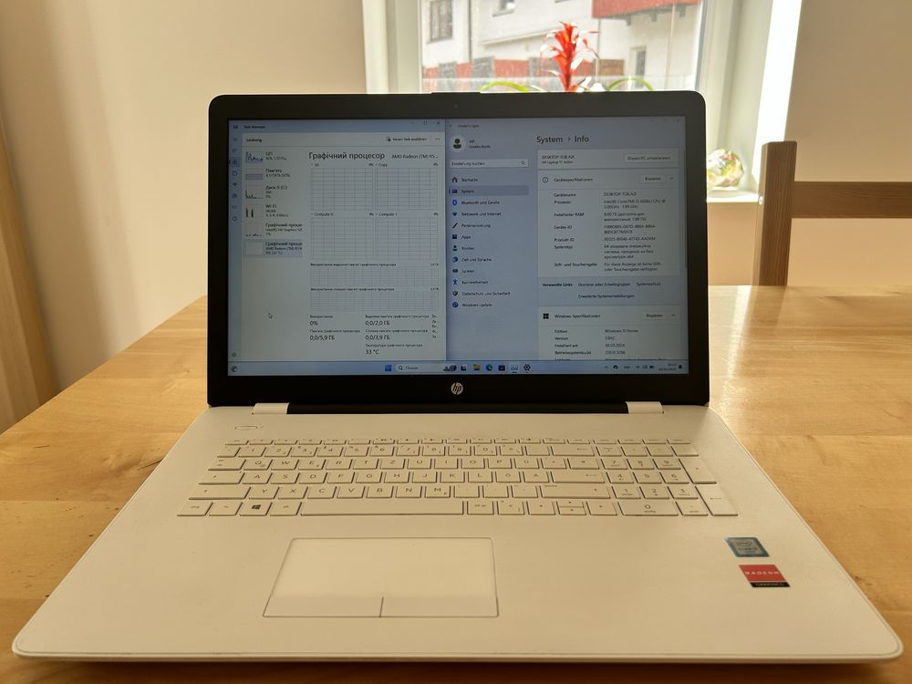 Ноутбук HP 17’’ RTL8723DE i3 ssd 6gen