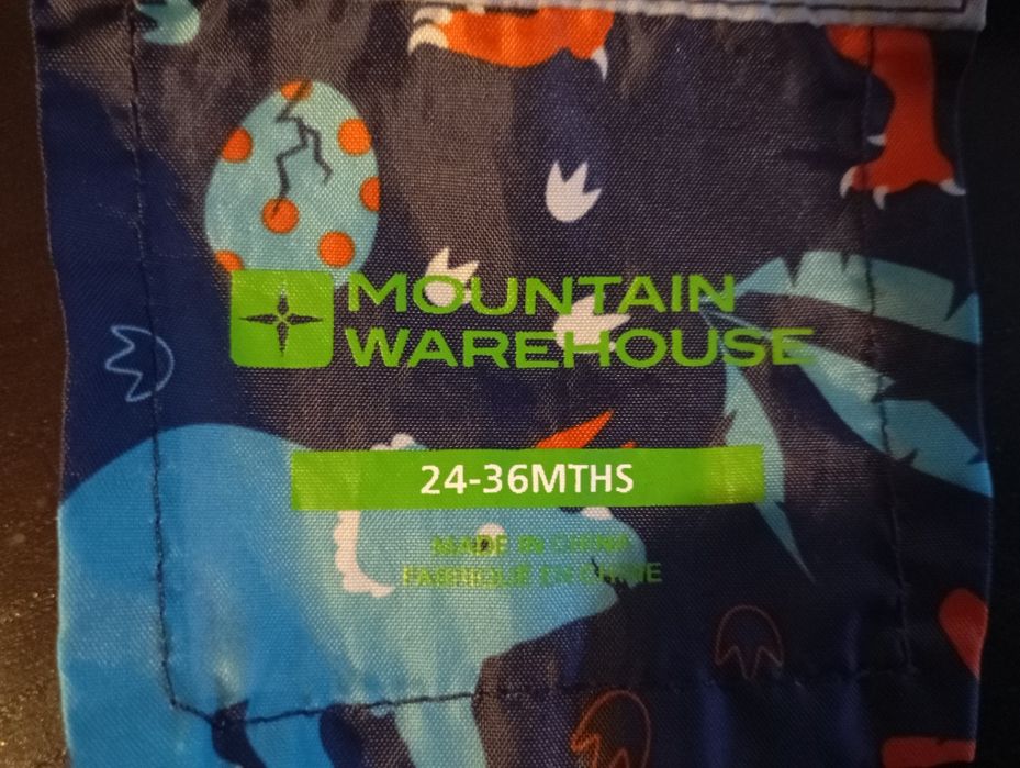 Kombinezon przeciwdeszczowy dinozaury Mountain Warehouse 1–4 lata