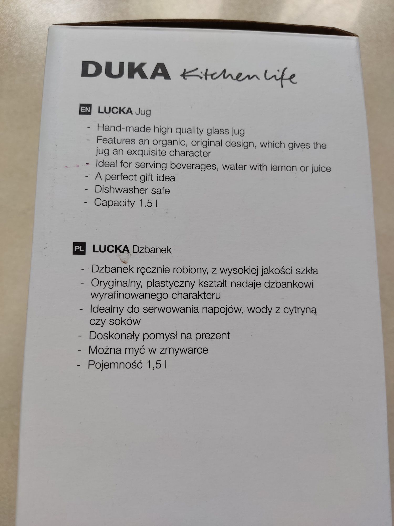 Dzbanek Duka Lucka 1,5 litra