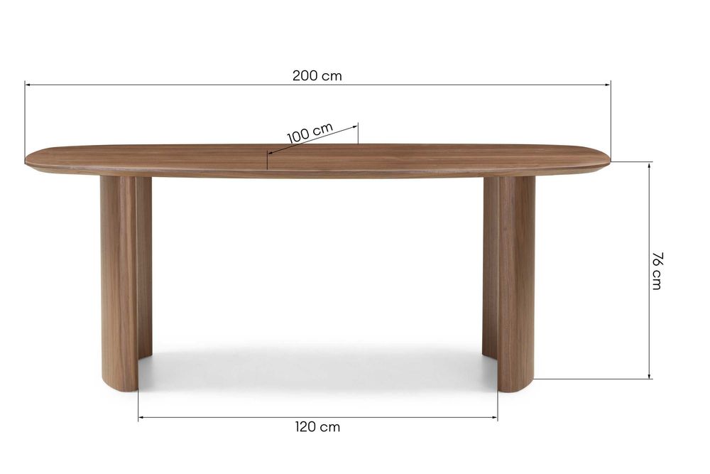 ZZ1773 - Oriento, Stół do jadalni 200 cm, owalny, fornir orzech