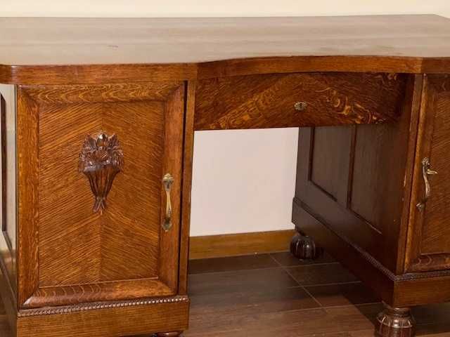 Biurko drewniane, okres międzywojenny