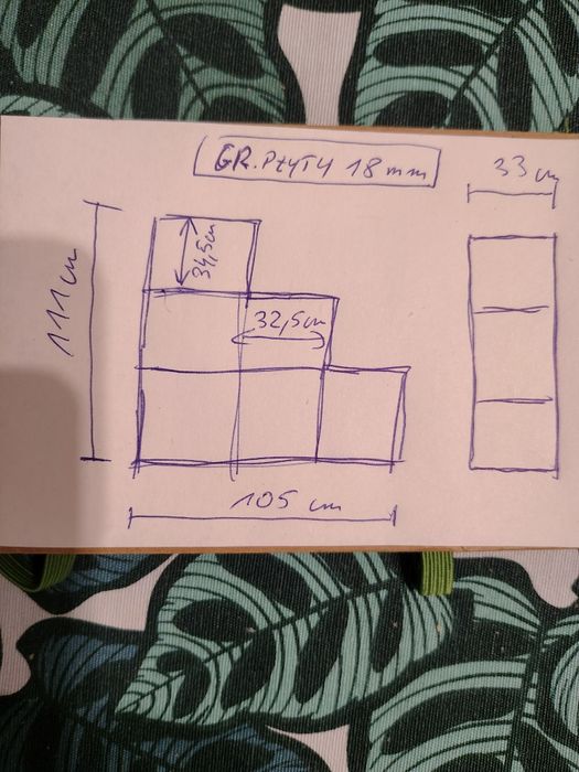 Regał, półka na książki - płyta 18 mm