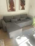 Sofá cinza com Chaise Longue