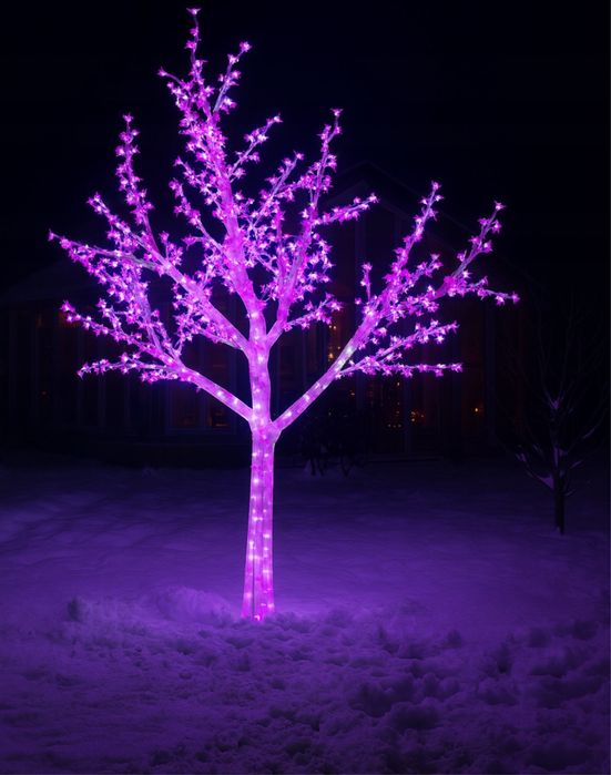Rózowe Duże Drzewko kwiat wiśni Świecące LED 150 cm